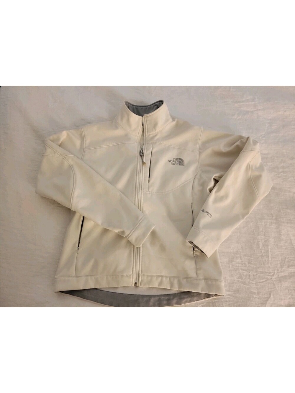 The North Face Womens S Apex Bionic Softshell Jacket White Fleece Lined Layer